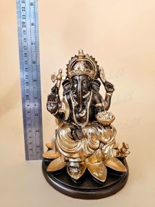 พระพิฆเนศแร่เหล็กน้ำพี้ [ปางประทานพรประทานทรัพย์] ฐานบัวมงคล เสริมโชคลาภ เรียกทรัพย์ เสริมงาน เสริมดวง **แถมฟรีฐานรอง+คาถาบูชา+ธูปเสี่ยงทาย