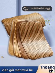 MONLEYTA | Vỏ gối bằng lụa băng mùa hè cho trẻ em và người lớn Vỏ gối bằng tre một mảnh Vỏ gối thoáng khí thoải mái