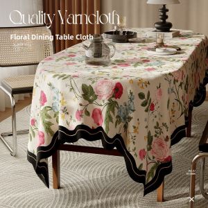 American Style Oval Tablecloth Waterproof Oil-resistant Dining Table Mat Atmosphere Tea Table Cloth Romantic Washable Island Cover Cloth