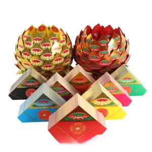 Handmade Half-Finished Product Lotus Petal Pineapple Seven-Color Gold Stamping Hard Cardstock Craft Paper Business Supplies