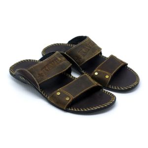 KAVILAZ Sandal selop pria full kulit sapi pilihan ban 2 model kassual santai