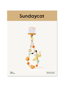 Creative SundayCat Pachat Dog Collaborative Mini Doll Backpack Pendant Mobile Phone Chain Fashionable Bag Accessory