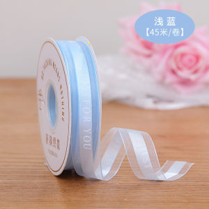 ริบบิ้นผ้าซาตินสำหรับตกแต่งดอกไม้ ริบบิ้นผ้าโปร่งสำหรับแพ็คกล่องของขวัญดอกไม้ วัสดุสำหรับร้านดอกไม้