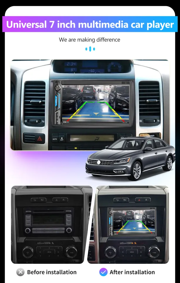 71BT 2 Din Car Radio Universal 7inch Multimedia Mp5 Player AUX USB AM FM  Bluetooth Mirror Link Autoradio 2din Car Stereo Radio