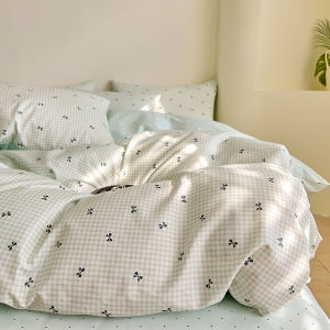 Pure Cotton Floral Bedding Set 180*220cm Queen Size Quilt Cover plus Two Pillowcases Bed Canopy Cartoon Design Bedding Set