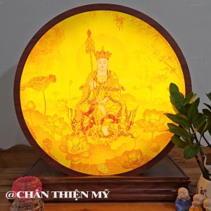 Đèn Thờ Hào Quang Trúc Chỉ In Địa Tạng Vương Bồ Tát Trang Trí Bàn Thờ Treo Cùng Tượng Phật TC-HQ-237