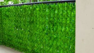 50x100cm Artificial Leaves Flower Roll Grass Wall Decor Privacy Screen Wall Fence Balcony Decoration
