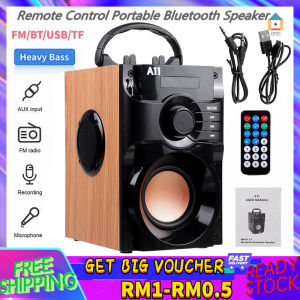 【Malaysia Spot Sale】Bluetooth Speaker Wireless Speaker Subwoofer Stereo Heavy Bass Audio Speaker Sound Box Support FM/TF Radio AUX USB Outdoor Speaker