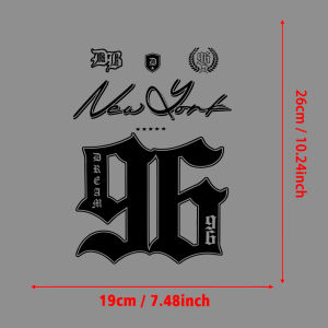 New York Streetwear Letter Graphic Iron-On Transfer For Clothing A-Level Washable T-shirts Thermal Stickers Patches Applique