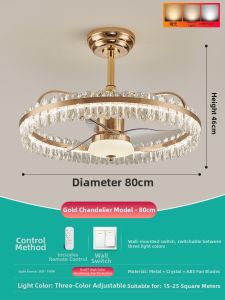 Full Spectrum Eye Protection Bedroom Ceiling Fan Light