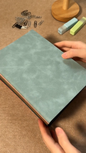 MOMO A5 80Sheets PU Leather Notebook 1PC Dark Color Notepad Thick Paper School Office Stationery