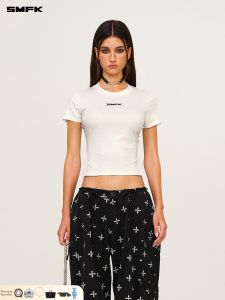 SMFK | Wavy Waist Hugging Elastic Close-Fitting Tee