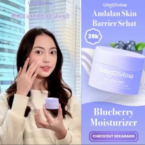 🩷 JAYA 🩷 Glad2Glow Blueberry Moisturizer Cream 5x Ceramide Skin Barrier Repair 30g