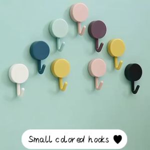 1 PC Hook No Punching Wall Space Self Adhesive Sticky Creative Key Hanger Wall Hook Kitchen Bathroom Organizers