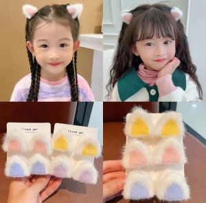 3pairs CUTE FLUSH HAIRCLIPS Korean hairclips