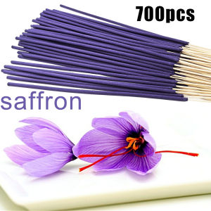 Wholesale 8.66-Inch Saffron Incense Sticks Made of Natural Incense Powder Purple Saffron Scent Essential for Home Air Purification Premium Selected Saffron Bamboo Stick Incense