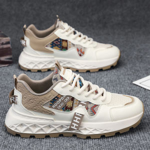 Mens Running Shoes 2025 New Summer Breathable Mesh Thick Bottom Dad Sneakers Versatile Youth Trend Korean Style Low Top