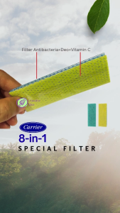 8-in-1 Special AIR FILTER- Antibacteria+Deo+Vit. C Lysozyme Electrostatic & Carbon Filter  for Carrier Window  Aircon