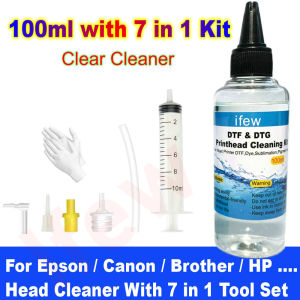 Printer Repair Kit Refresh Print Head Cleaning Blocked Liquid Printhead Cleaner Cleaning DTF Ink Solution for Epson L18050 L1800
