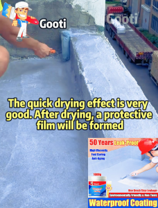 ✨BUY 1 TAKE 1 ✨GOOTI Upgrade Durable Roof Waterproofing for Concrete Sealant Glue 1KG Polyurethane Rubber Coating Repair Crack Floor Exterior Wall Metal Ground Tile Cement Toilet Non-Toxic Paint