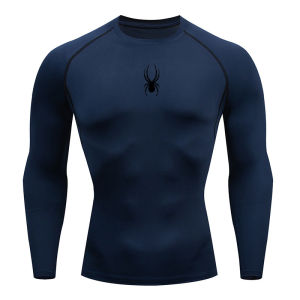 Mens Long Sleeves Fitness T-shirt Gym Compression Dry Fit T-shirt Sportswear Spring And Autumn Outdoor Sports Running Tees Tops