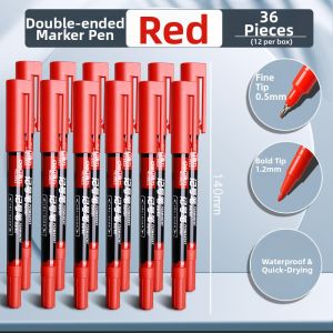 deli | Waterproof Oil-proof Art Marker Pen Dual-tipped