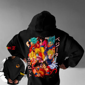 Dragon Ball GOKU Anime Peripheral Printed Hoodie Autumn and Winter Warm Fashion Loose Mens and Womens Cotton Sweater