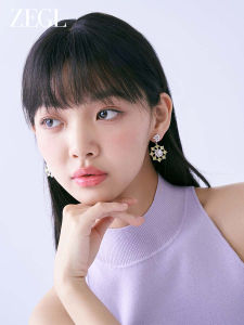 ต่างหูเงิน 925 ดอกไม้ ดีไซน์เนอร์ ZEGL ดีไซน์เก๋ไก๋ ต่างหูเงิน 925 สำหรับผู้หญิง ต่างหูเงิน 925 ดีไซน์เก๋ไก๋