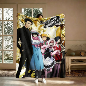 Anime Steins Gate Ultra-Soft Fluffy Flannel Blanket Super Cozy Lightweight Bed Blanket for Halloween Sofa Bed Christmas