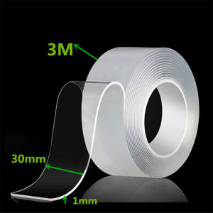 1-5M Multipurpose Transparent Double Sidedape Nano Tape Waterproof Wall Sticker Reusable Heat Resistant Bathroom Home Decoration