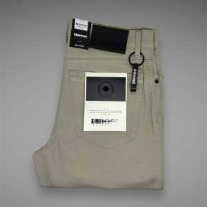 Jeans Stretch Pria BOSS SELECTION Katun Warna Cream Kotak -RegularFit