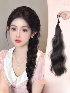 Ultra-light Fake Hair Braids Side Tail Twisted Braid Extension Hairdressing Tool Realistic Hair Bun Styling Aid Miss Secret