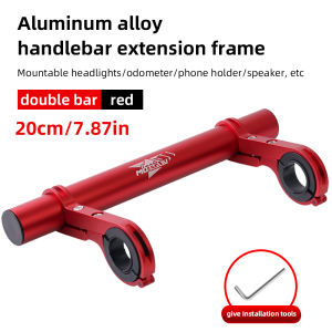 MOTSUV Bicycle Handlebar Extension Bracket Alloy Double Frame 10/20/30cm Cycling Extension Bracket Bike Clamp Frame Light Clamp