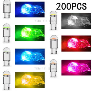 Colorful Wedge License Plate Light Bulb Car LED Light Canbus Glass COB 6000K Reading Dome Lamp T10 DC 12V 10/50/200pcs