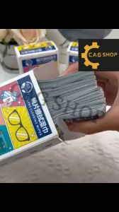 CAG 100pcs Disposable Eyeglasses Lens Cleaning Cloth Anti Fog Wet Wipe Glasses Tissue Screen Remove Dust