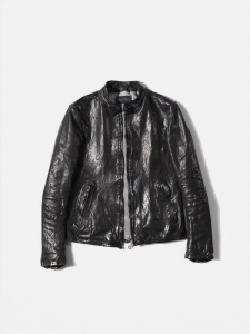 dreambox | Vintage Washed Cowhide Leather Biker Jacket for Men Autumn/Winter