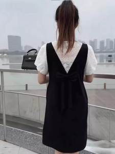 ชุดเดรสแขนพองสีดำสไตล์ฝรั่งเศสสำหรับผู้หญิง ฤดูร้อนปี 2025 ชุดเดรสแขนพองสั้นสไตล์ใหม่สำหรับผู้หญิงตัวเล็ก ชุดเดรสแขนยาว