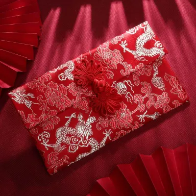 结婚喜庆新年布艺红包cny cloth red packet ang bao