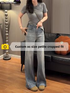 Shiny Rhinestone Bell-bottom Denim Pants XS