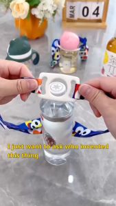 Insulated Cup Strap Rope Beverage Mineral Water Bottle Plastic Cup Buckle Universal Silicone Oblique Cross Back Water Cup Strap Rope