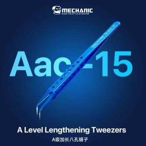 MECHANIC AAC-15 Stainless Steel Tweezers for Phone Repair High Precision 8 Hole Heat Dissipation Flying Wire Spot Welding Clip