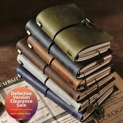 JUEWUSHOUZHANG | Flawed Vintage Loose-Leaf Handmade Leather Notebook