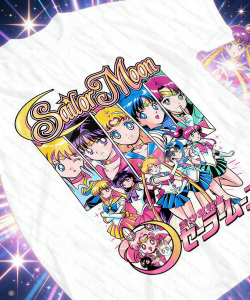 Bandai | 2026 New Beautiful Girl Warrior Mens Summer T-shirt Family Casual Edition Loose Large Short Sleeve Adult Style Woman t-shirts