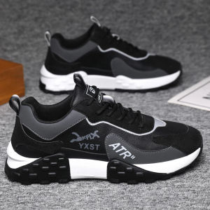 Casual Mens Sneakers Korean Running Sports Shoes Mens Hiking Rubber Shoes For Men Waterproof School Shoes For Students