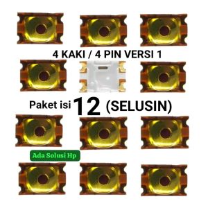 New Switch Tombol On Off Kaki 4 Oppo Vivo Realme Redmi Mi Samsung Button Kecil Gold Universal Ori
