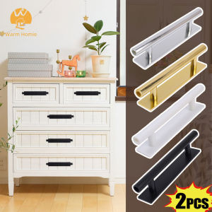 [Warm Homie] 2PCS Self-adhesive Gold Black Window Handle Door Furniture Hardware Wardrobe Pulls Drawer Knob Cabinet Handles
