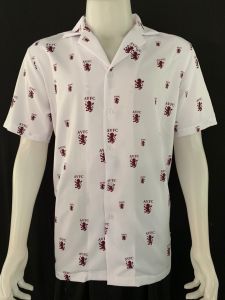 เสื้อฮาวายลายAston Villa FC ผ้าไหมอิตาลีใส่สบาย
