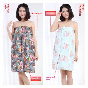 Beauty Salon Guest Skirt Customer Tube Top Bathrobe Bath Skirt Summer Bath Towel Womens Moisture-Wicking Clothing Pure Cotton Chest Wrap Night Dress