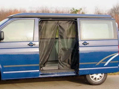มุ้งลวดกันยุงแบบแม่เหล็กสำหรับประตูบานเลื่อนรถตู้ VW T5 T6 อุปกรณ์ตกแต่งภายในรถยนต์สำหรับรถบ้าน