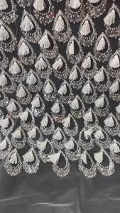 African 3D Flowers Fabric 5 Yards 2026 High Quality Glue Sequins Embroidered French Nigerian Lace Fabric For Wedding AT2868